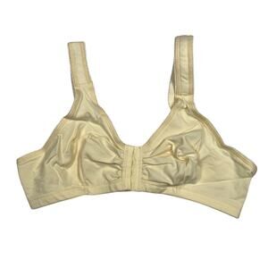 Leading Lady Meryl 40 A/B Cotton Front Close Leisure Bra Yellow NWOT